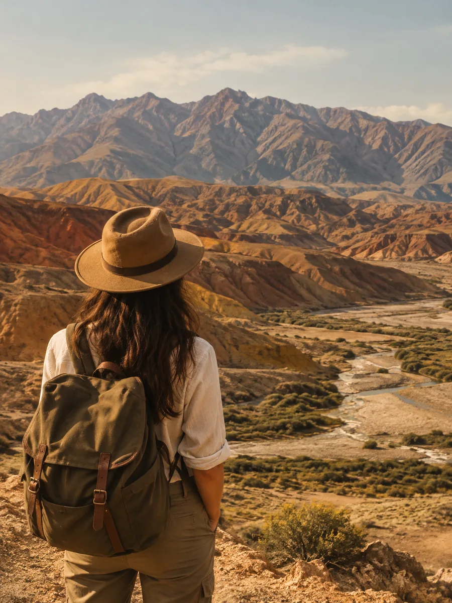 Vue sur le parc national d'Altyn-Emel